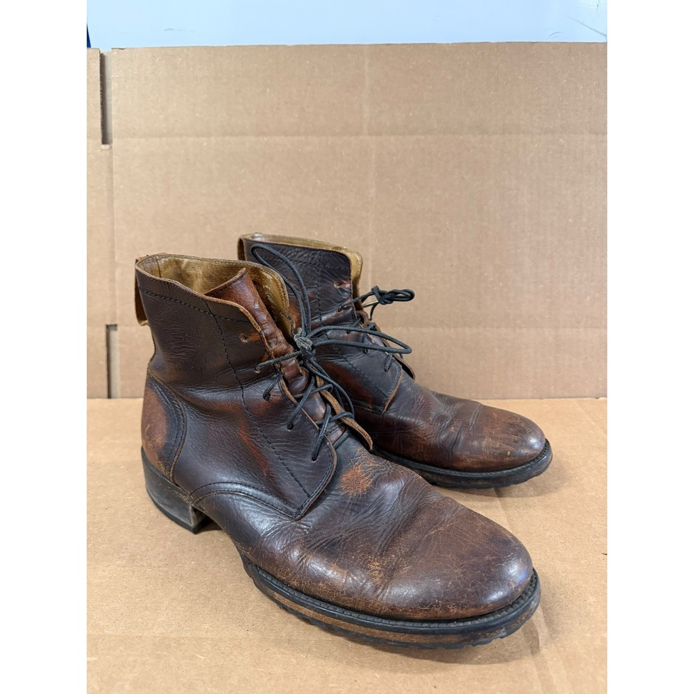 Frye Riley Low Lace Up Leather Ankle Chukka Boots Brown Men's Size 12 US